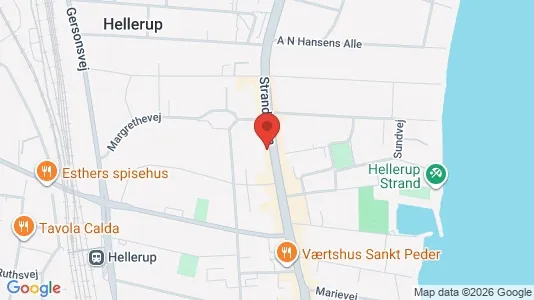 Erhvervslokaler til leje i Hellerup - kort over placeringen