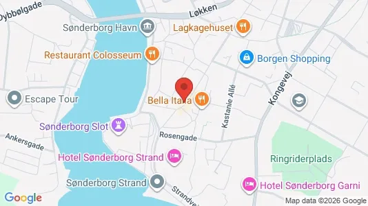 Erhvervslokaler til leje i Sønderborg - kort over placeringen