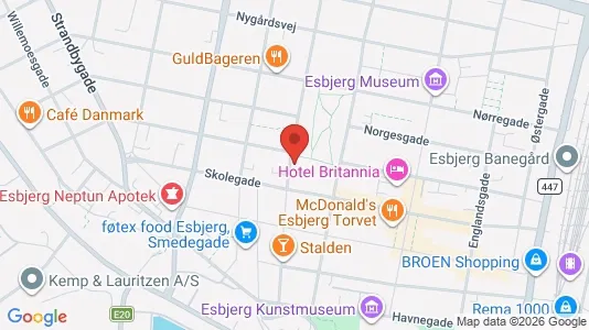 Erhvervslokaler til leje i Esbjerg Centrum - Foto fra Google Street View