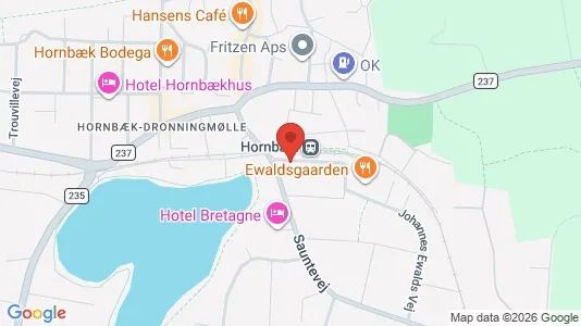 Erhvervslokaler til leje i Hornbæk - Foto fra Google Street View