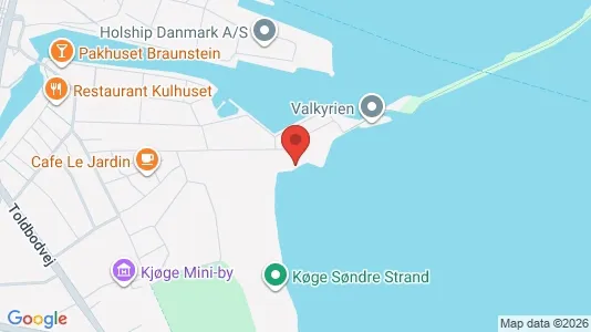Erhvervslokaler til leje i Køge - kort over placeringen