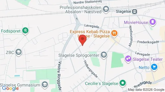 Erhvervslokaler til leje i Slagelse - kort over placeringen