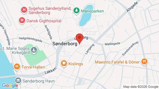 Erhvervslokaler til leje i Sønderborg - kort over placeringen