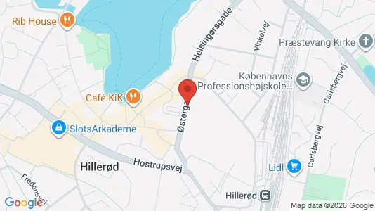 Erhvervslokaler til leje i Hillerød - kort over placeringen