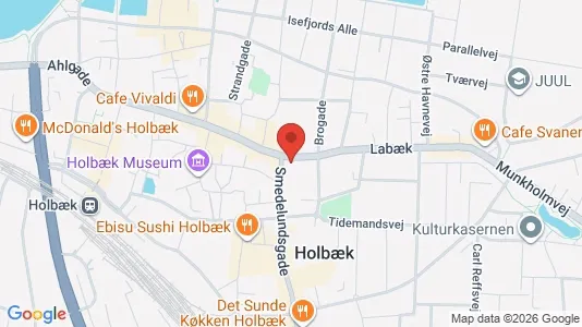 Erhvervslokaler til leje i Holbæk - Foto fra Google Street View