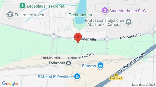 Erhvervslokaler til leje i Roskilde - kort over placeringen