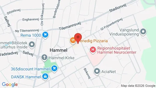 Erhvervslokaler til leje i Hammel - kort over placeringen
