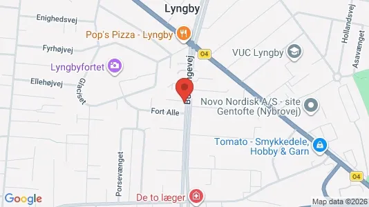 Erhvervslokaler til leje i Kongens Lyngby - kort over placeringen