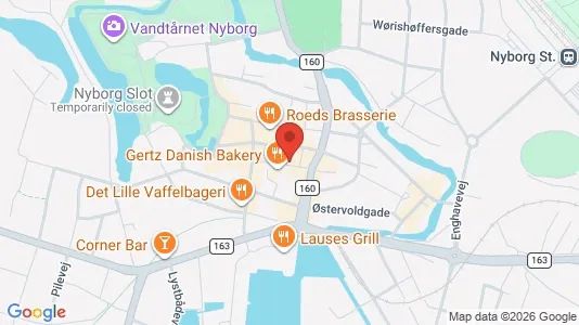 Erhvervslokaler til leje i Nyborg - kort over placeringen