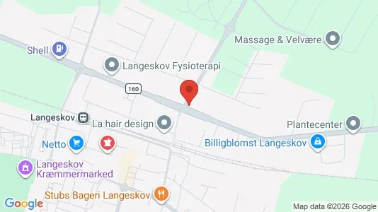 Erhvervslokaler til leje i Langeskov - kort over placeringen