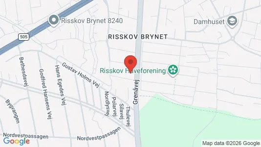 Erhvervslokaler til leje i Risskov - kort over placeringen