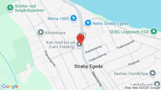 Erhvervslokaler til leje i Køge - kort over placeringen
