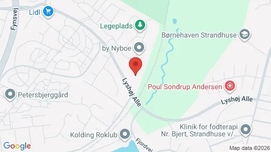 Erhvervslokaler til leje i Kolding - kort over placeringen