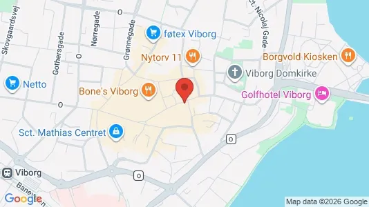 Erhvervslokaler til leje i Viborg - kort over placeringen