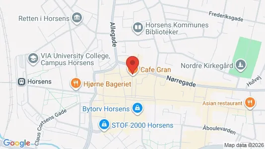 Erhvervslokaler til leje i Horsens - kort over placeringen