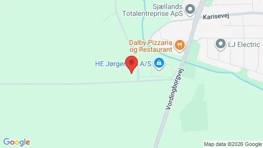 Erhvervslokaler til leje i Haslev - kort over placeringen