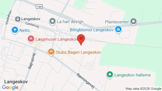 Erhvervslokaler til leje i Langeskov - kort over placeringen