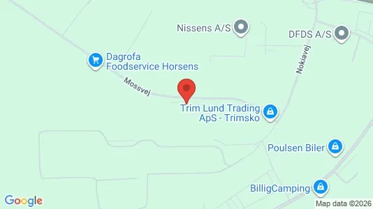 Erhvervslokaler til leje i Horsens - kort over placeringen