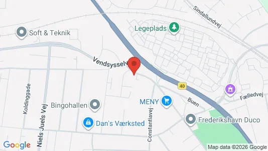 Erhvervslokaler til leje i Frederikshavn - kort over placeringen