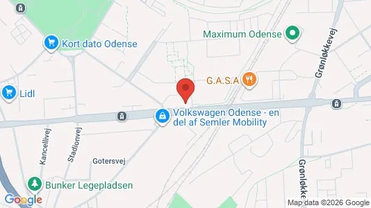 Erhvervslokaler til leje i Odense V - Foto fra Google Street View