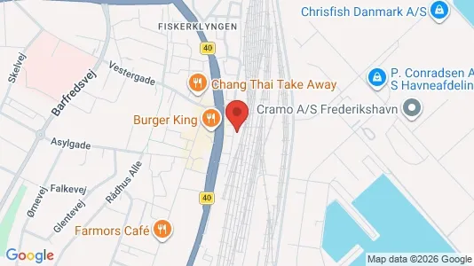 Erhvervslokaler til leje i Frederikshavn - kort over placeringen