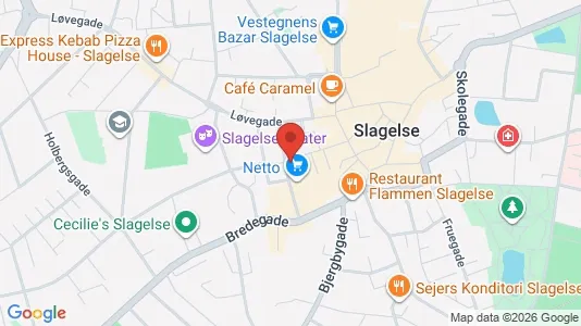 Erhvervslokaler til leje i Slagelse - kort over placeringen