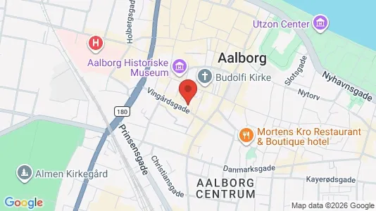 Erhvervslokaler til leje i Aalborg Centrum - kort over placeringen
