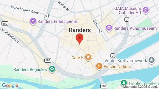 Erhvervslokaler til leje i Randers C - kort over placeringen