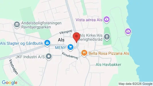 Erhvervslokaler til leje i Hadsund - kort over placeringen