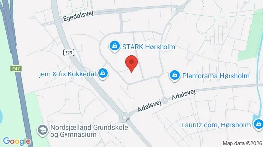 Erhvervslokaler til leje i Kokkedal - kort over placeringen
