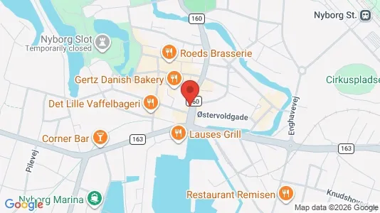 Erhvervslokaler til leje i Nyborg - kort over placeringen