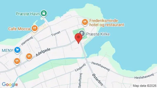 Erhvervslokaler til leje i Præstø - kort over placeringen