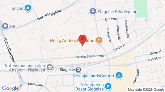 Erhvervslokaler til leje i Slagelse - kort over placeringen