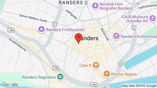 Erhvervslokaler til leje i Randers C - kort over placeringen