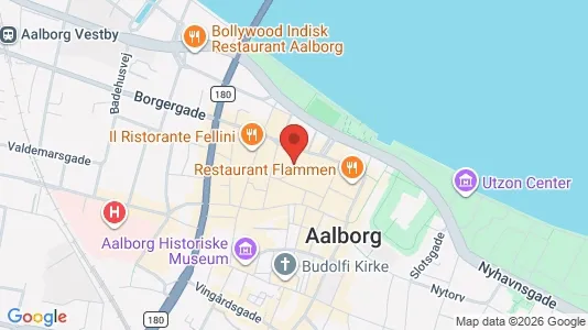 Erhvervslokaler til leje i Aalborg Centrum - kort over placeringen