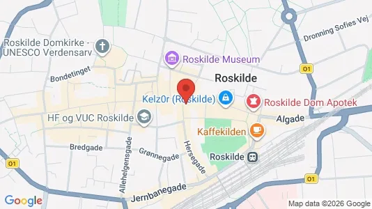 Erhvervslokaler til leje i Roskilde - kort over placeringen