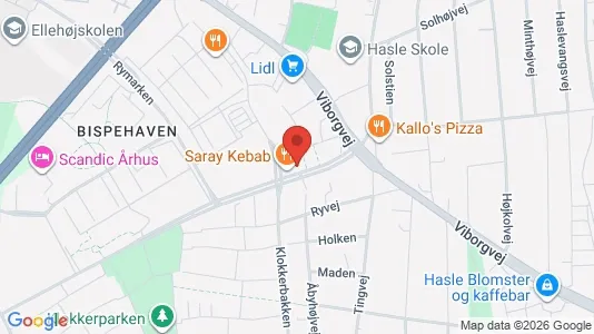 Erhvervslokaler til leje i Århus V - kort over placeringen