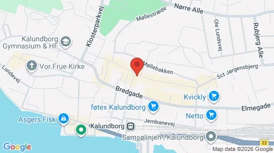 Erhvervslokaler til leje i Kalundborg - kort over placeringen