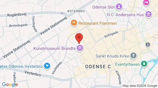 Erhvervslokaler til leje i Odense C - kort over placeringen