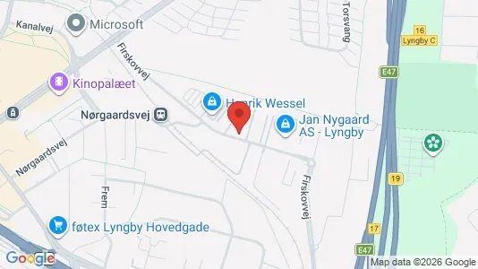 Erhvervslokaler til leje i Kongens Lyngby - kort over placeringen