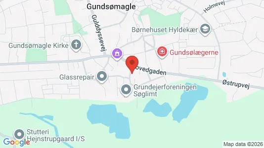 Erhvervslokaler til leje i Roskilde - kort over placeringen