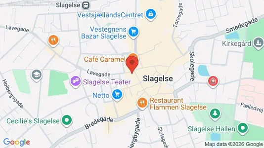 Erhvervslokaler til leje i Slagelse - kort over placeringen