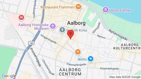 Erhvervslokaler til leje i Aalborg Centrum - kort over placeringen