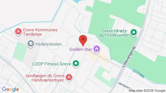 Erhvervslokaler til leje i Greve - kort over placeringen