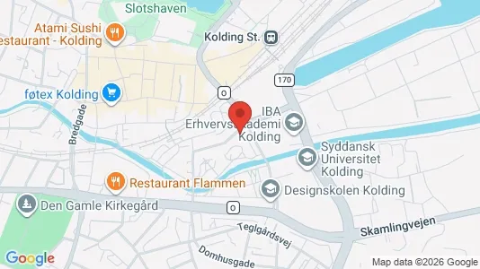 Erhvervslokaler til leje i Kolding - kort over placeringen