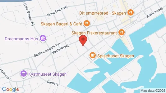 Erhvervslokaler til leje i Skagen - kort over placeringen