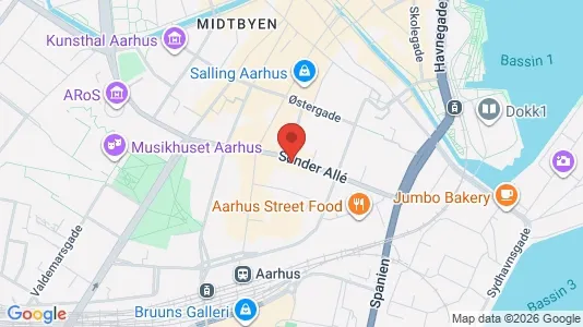 Erhvervslokaler til leje i Århus C - Foto fra Google Street View