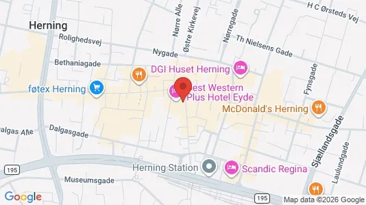 Erhvervslokaler til leje i Herning - kort over placeringen