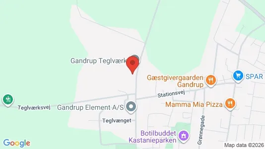 Erhvervslokaler til leje i Gandrup - kort over placeringen