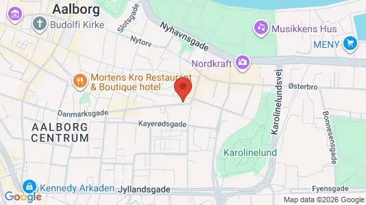 Erhvervslokaler til leje i Aalborg Centrum - kort over placeringen